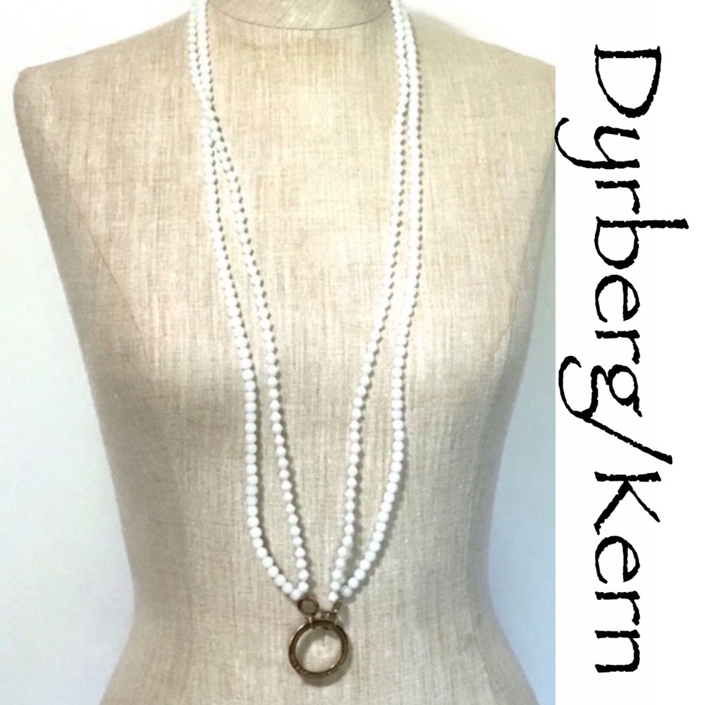 DYRBERG/KERN White Bead Vintage Necklace